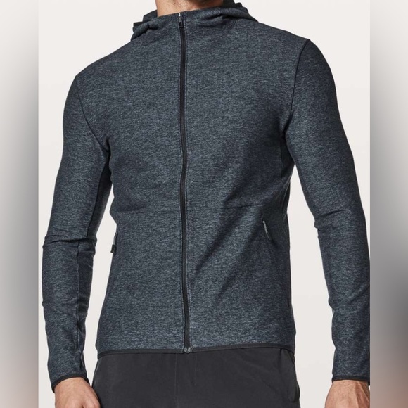 Lululemon Surge Warm Full Zip Hoodie Sweater Gray & Black Size XXL - Picture 1 of 7